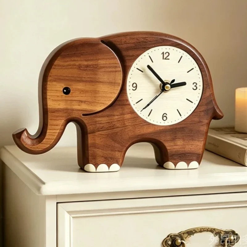Mid-Century Cute Table Clock Originality Ornament Luxury Decorate Table Clock Bedside Bedroom Reloj Decorativo Home Decor HQ40Z