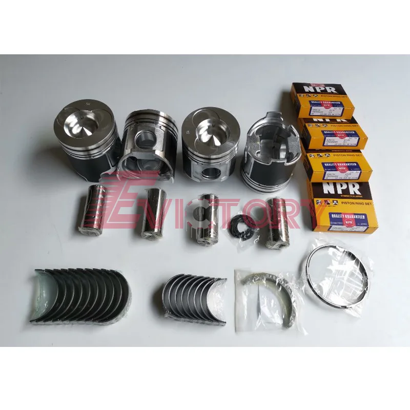 overhaul 4TNE106T 4TNE106-T rebuild kit + water pump liner for Forklift YANMAR