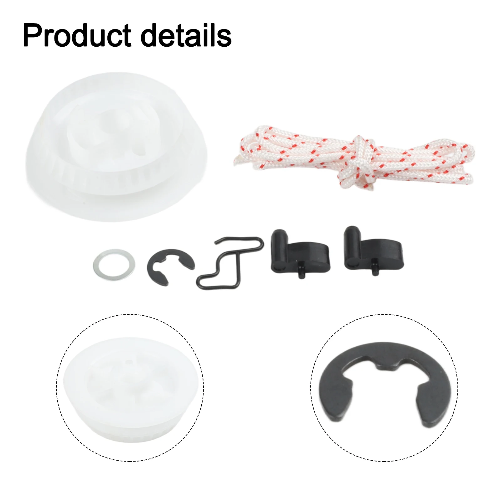 Simplified Installation of Recoil Starter Components Kit Featuring Pulley Rope & Pawl for Chain Saw Applications