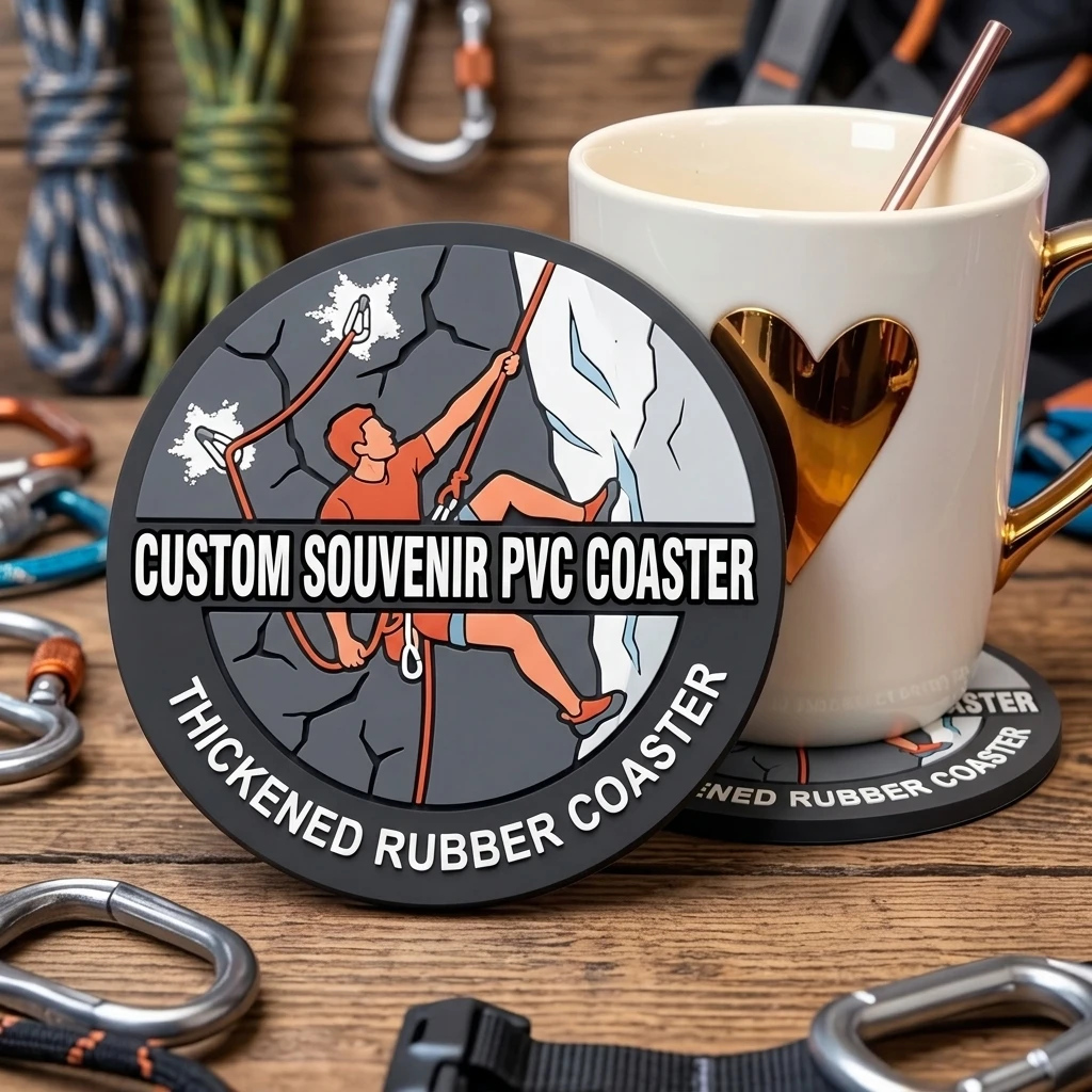 Custom Logo Printed Soft Round PVC Coaster Waterproof Non‑slip Hot Cup Mat Dining Table Protection Pad Household Party Supplies
