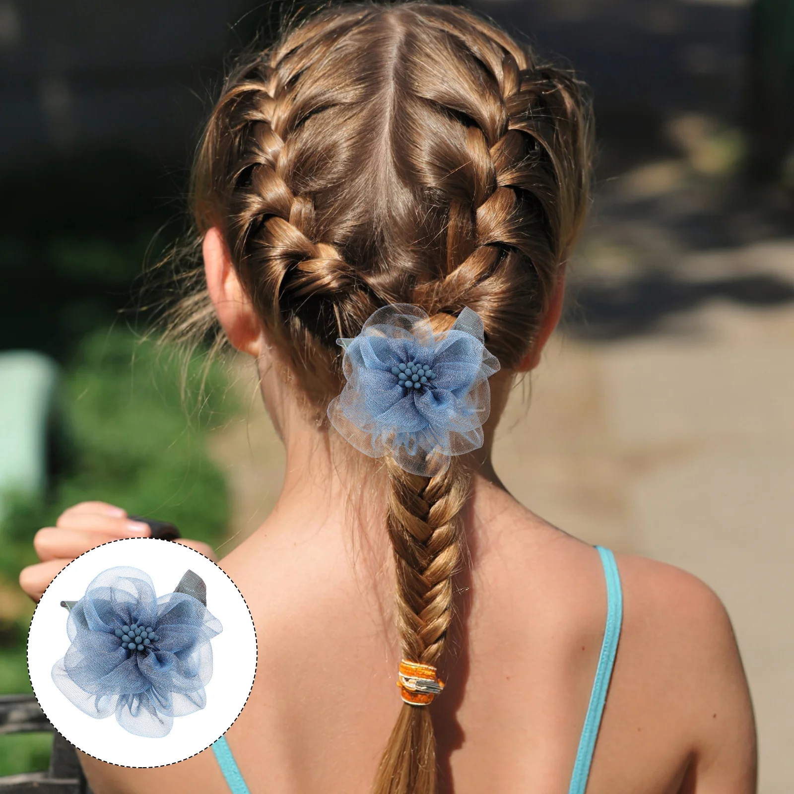 

10Pcs Handmade Organza Flower Heads Artificial Floral Applique for DIY Wedding Bouquet Dress Hair Accessories Craft Supplies