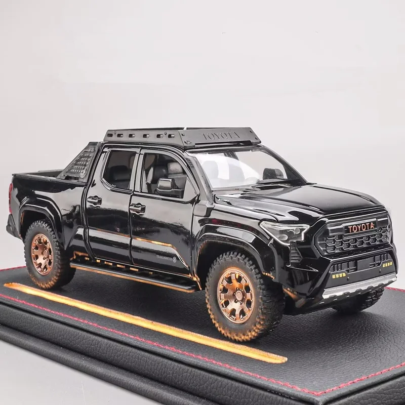 

1/22 TOYOTA Tacoma Пикап, модель автомобиля из сплава, литой под давлением металлический внедорожник, модель автомобиля, звук и свет, имитация детской игрушки в подарок