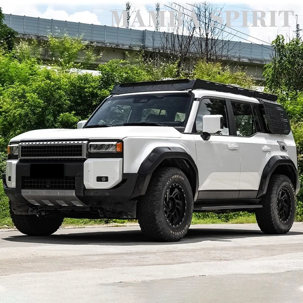 For Toyota Prado LC250 2024-2026 Wide Body Fender Flares Matte Black ABS Anti-Collision Wheel Arch Cover Off-road Accessories