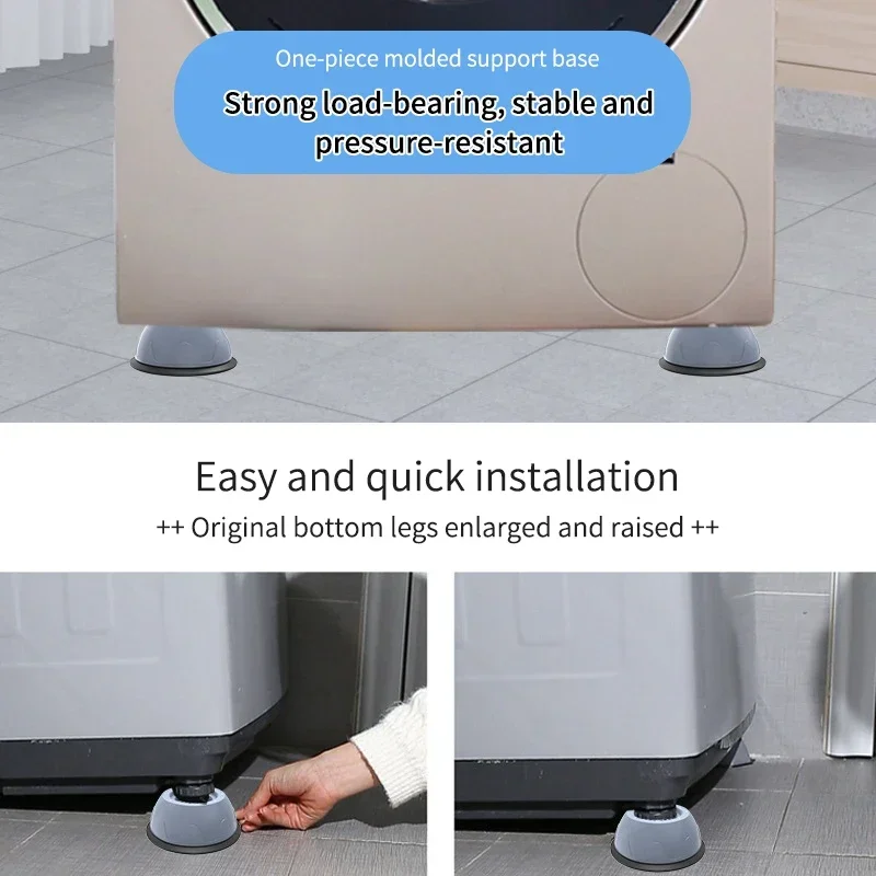Anti Vibration Feet Pads Rubber Legs Slipstop Silent Skid Raiser Mat Washing Machine Support Damper Stand Furniture Refrigerator