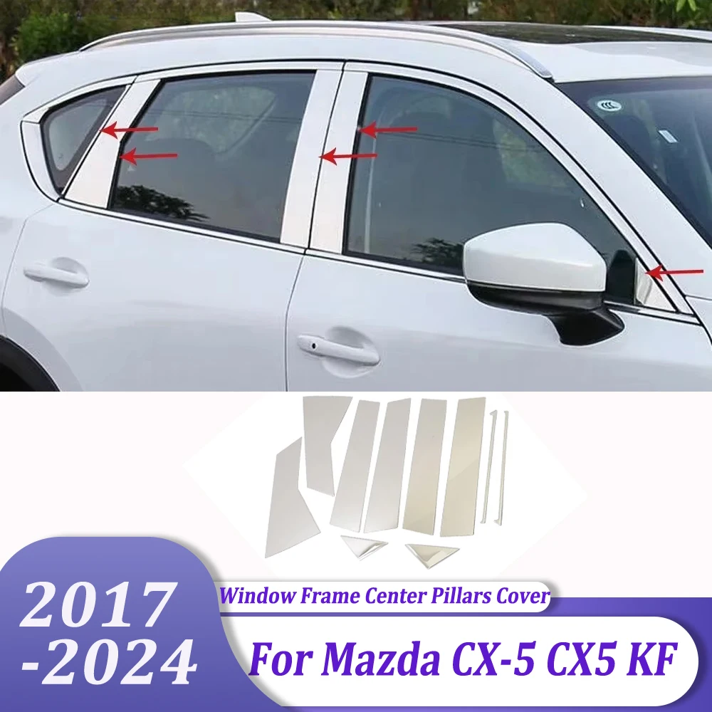 

Exterior Car Styling Accessories Window Center Pillar Cover Trim For Mazda CX-5 CX5 KF 2017 2018 2019 2020 2021 2022 2023 2024