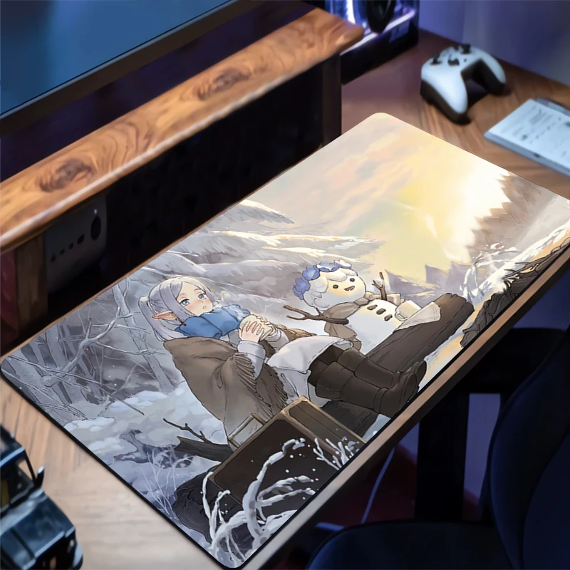 

Коврик для мыши New F-frieren Beyond Journey End Большой коврик для мыши Коврики для мыши Игровой офисный ковер Мягкий противоскользящий коврик для мыши для настольного ПК в стиле аниме