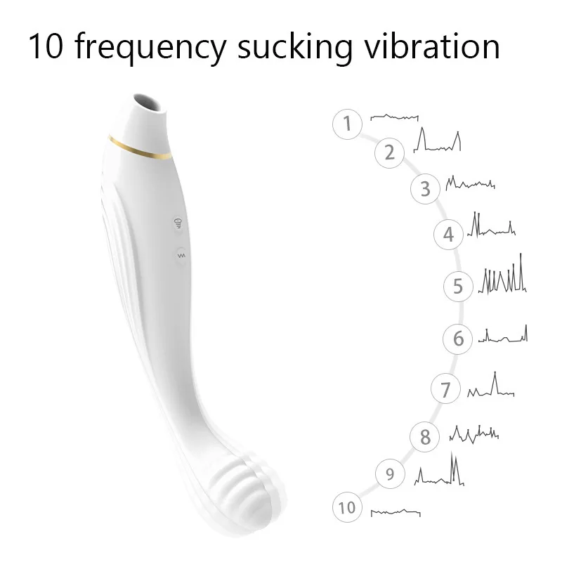 YUKUI New strong shock sucking double head dual-purpose vibrator sucking female masturbator blowing sex toys 18+