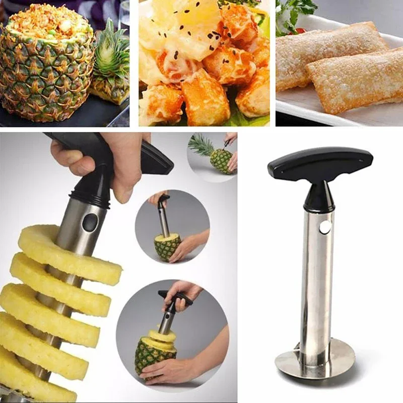 1PCS Spot Stainless Steel Pineapple Peeler Pineapple Corer Slicer Fruit Cutter Easy Slicer Peeler Kitchen Gadget Delivery Fast