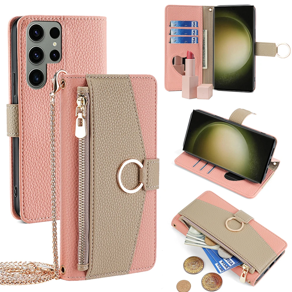 Multi-color Patchwork Fashion Chain Phone Case  for Samsung A71 A71 A70 A80-90 S23 S22 S22 S21 S20 S10 S8 Plus  Ultra Cover