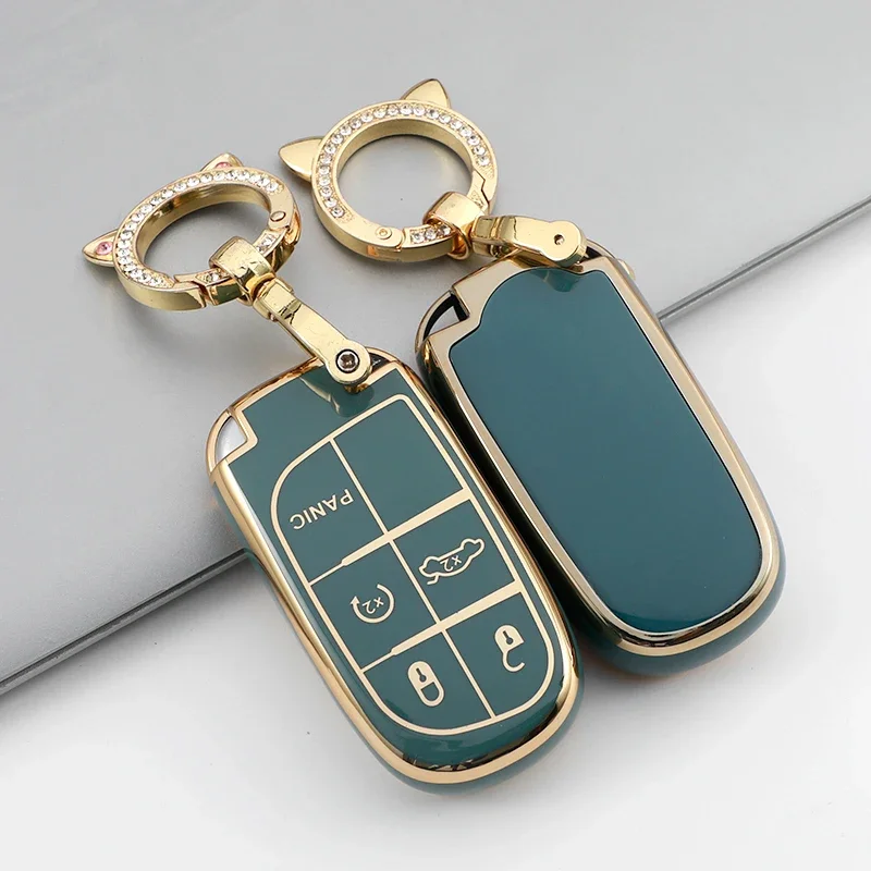 

For Jeep WK2 KL BU MP Renegade Grand Cherokee, Dodge Ram Charger 1500 200 Challenger, Chrysler 300C Journey, TPU Car Remote Key