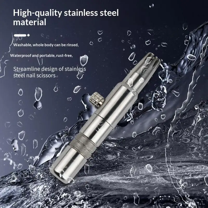 Painless Manual Ear Nose Hair Clipper Rotary Trimmer for Men Women Waterproof Hand Wash Easy Clean Travel Grooming Tool Unisex