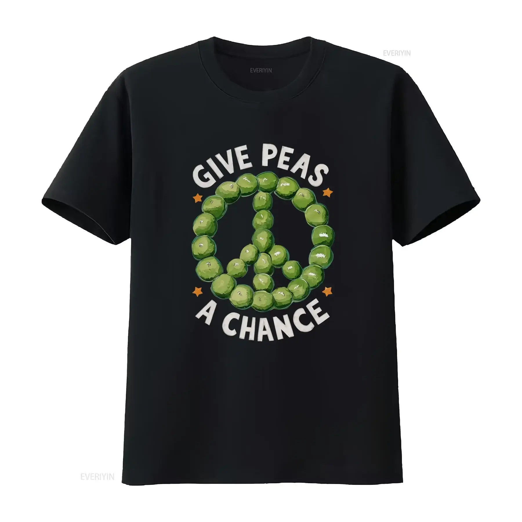 Funny Vegan Peace T Shirt Give Peas A Chance Eco Friendly Silly Food Pun for Vegetarians Trendy Plant Lover vintage Washed