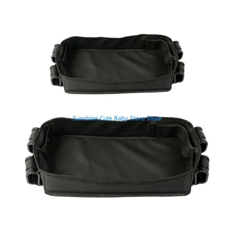 

C5AF Travel Strollers Tray Storage Plate with Secure Cup Holder and Storage Pockets for Kids Essential Organiser