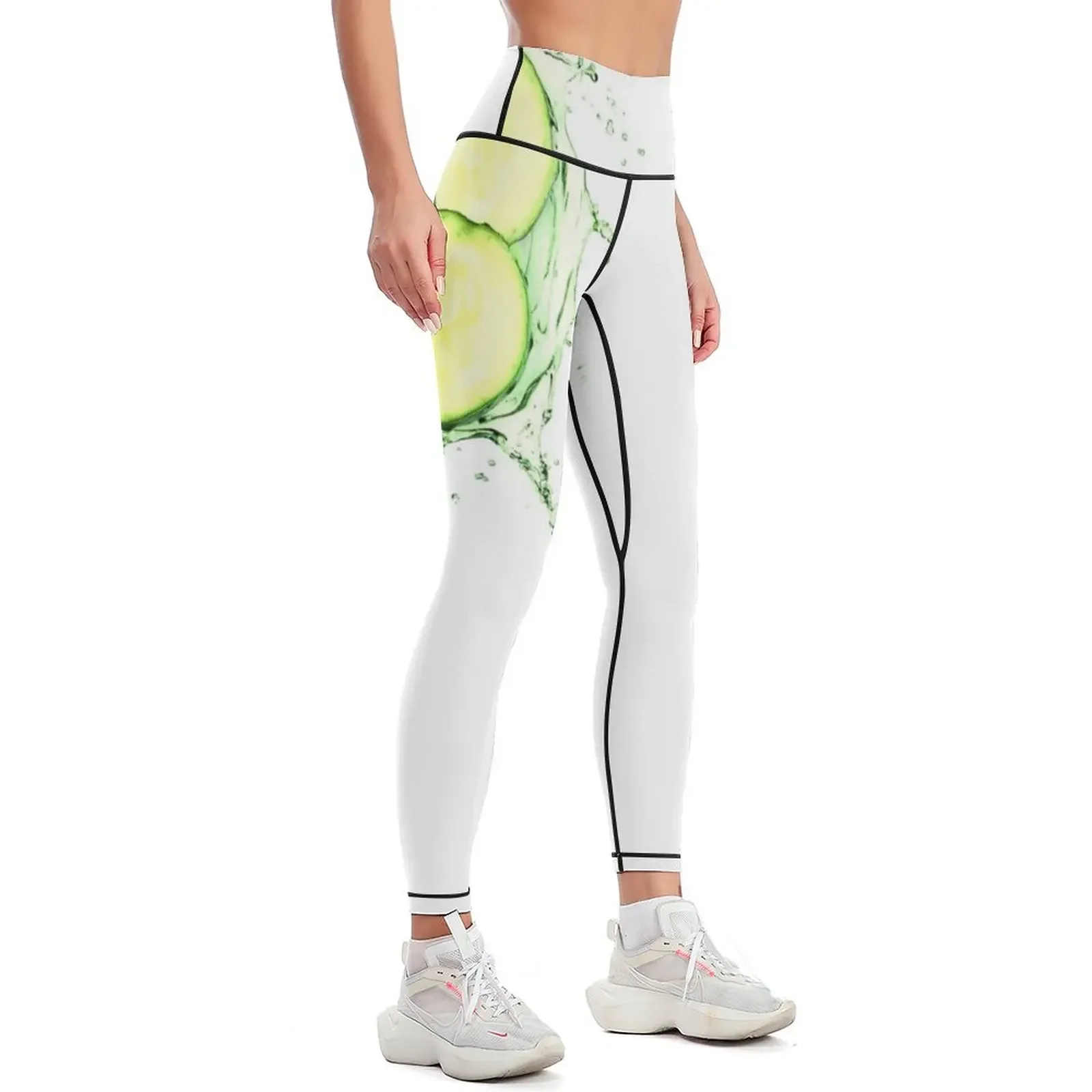 Fresh sliced cucumber Leggings legings for fitness gym pants Women's sports pants Womens Leggings