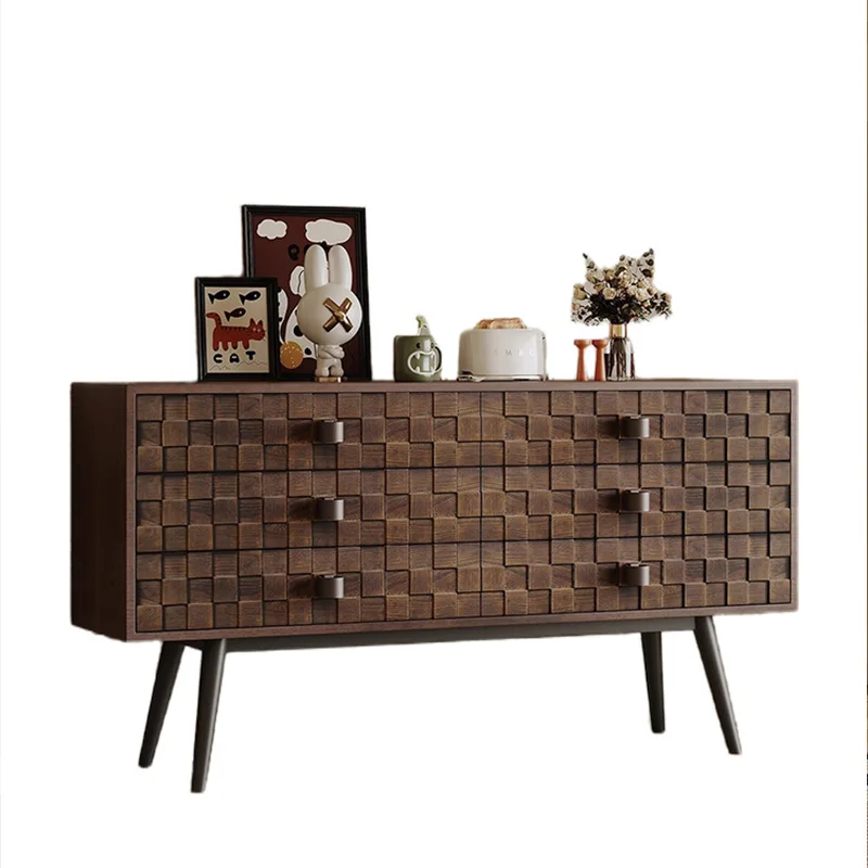 

six-bucket cabinet, wall storage, living room, bedroom, household retro dining side cabinet, entrance hall, entrance cabinet