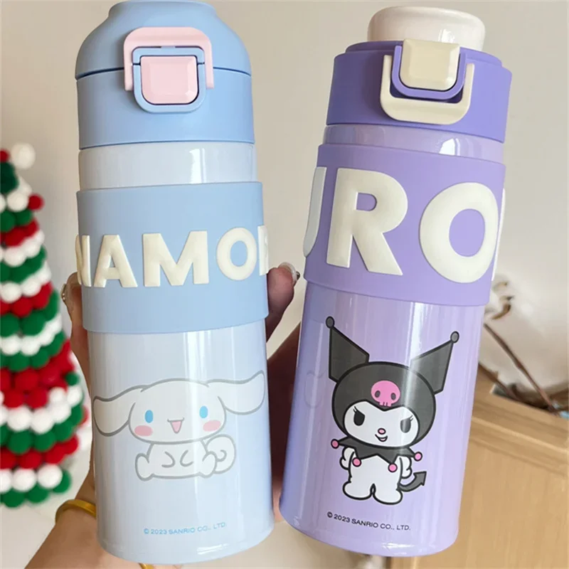 

Kawaii Cinnamoroll термос бутылка для воды аниме Kuromi My Melody студенческий ребенок Портативный Вакуум Sanrioed чашка для воды Термокружка