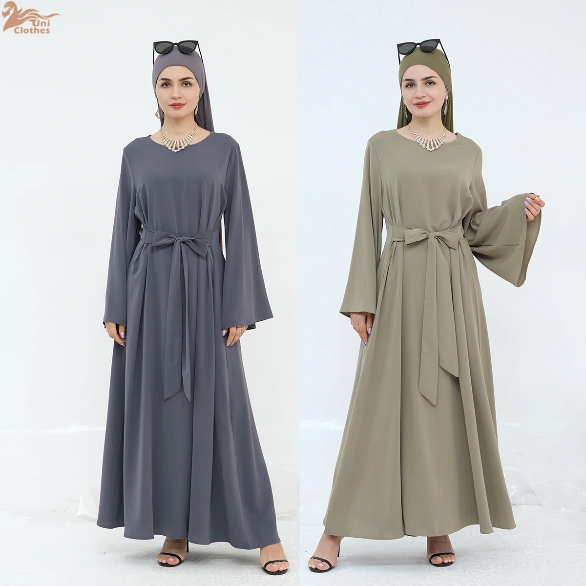

Zahraa 2026 New Abaya Dress Premium Nida Wide Sleeve Modest Dresses Elegant Islamic Clothing Plain Abaya Muslim Women Dress