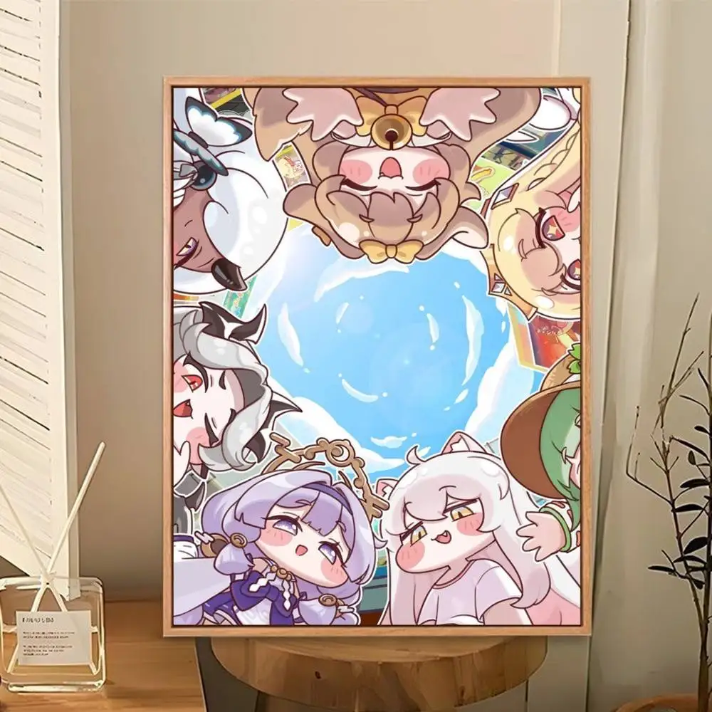 Trickcal Chibi Go G-Game Poster Perfect Space Sticker Self Adhesive for Office Home Theater Wall Art Decor Fancy Gift