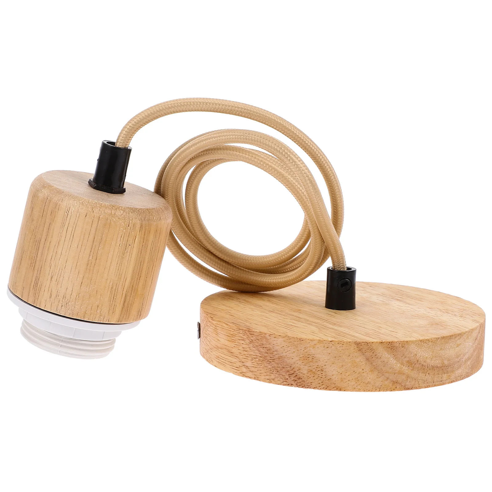 

Solid Wood Pendant Light Lamp Socket Screw-in Bulb Holder Light Fixture Parts Easy Install for Kitchen Bedroom Shop Restaurant