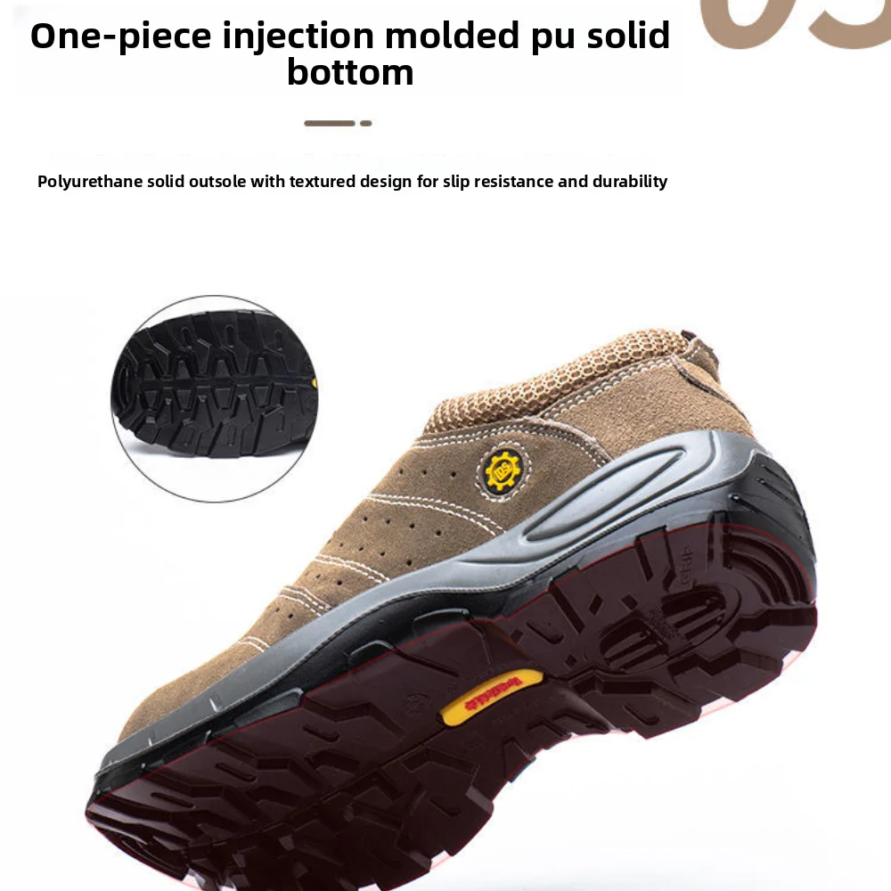 أحذية لحام لحماية العمال، أغطية أصابع فولاذية مسامية ومريحة، أحذية نعل خفيفة الوزن مضادة للتحطيم ومضادة للثقب #6