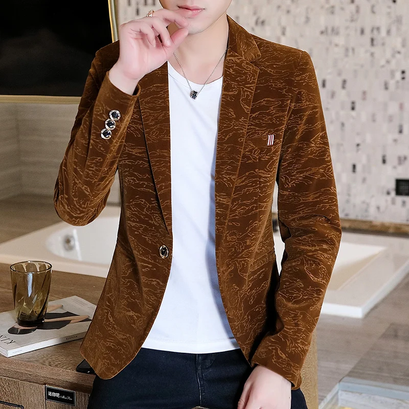 

2023 new high-end autumn men's business fashion fashion small suit set Korean version slim handsome small jacket coat