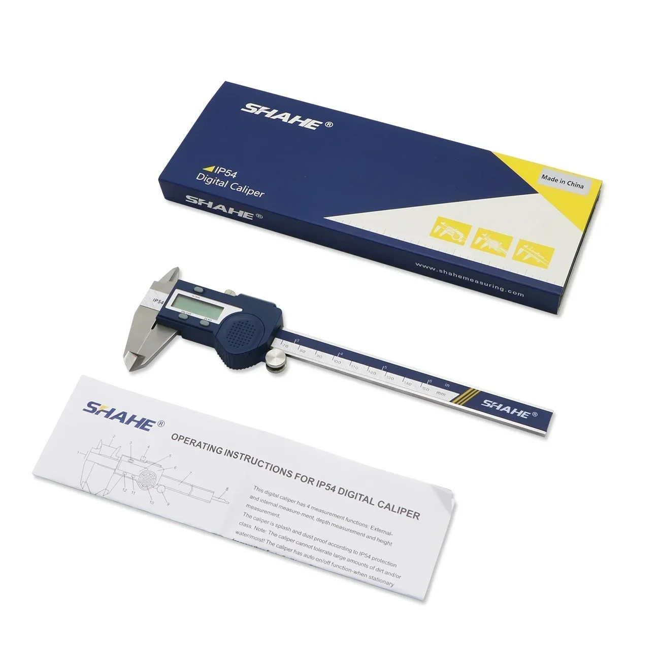 SHAHE IP54 Kỹ Thuật Số Chống Thấm Nước Thước Thép Không Gỉ Điện Tử Vernier Caliper 150 Mm Dụng Cụ Đo Béc Thước