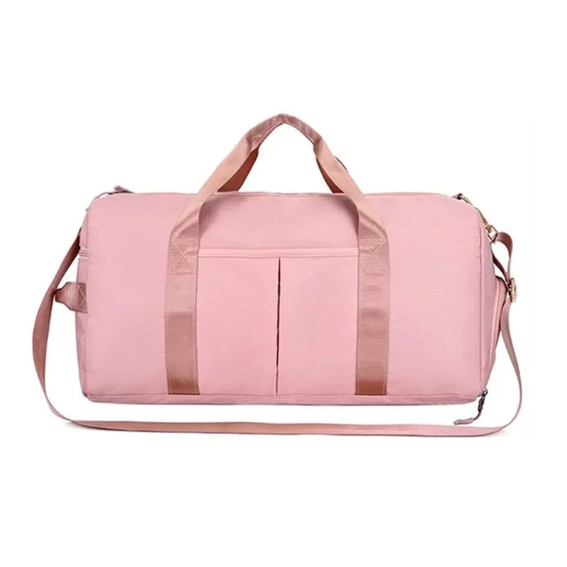Outdoor Waterproof Nylon Sports Gym Bags Men Women Training Fitness Travel Handbag Yoga Mat Sport Bag with shoes Compartment