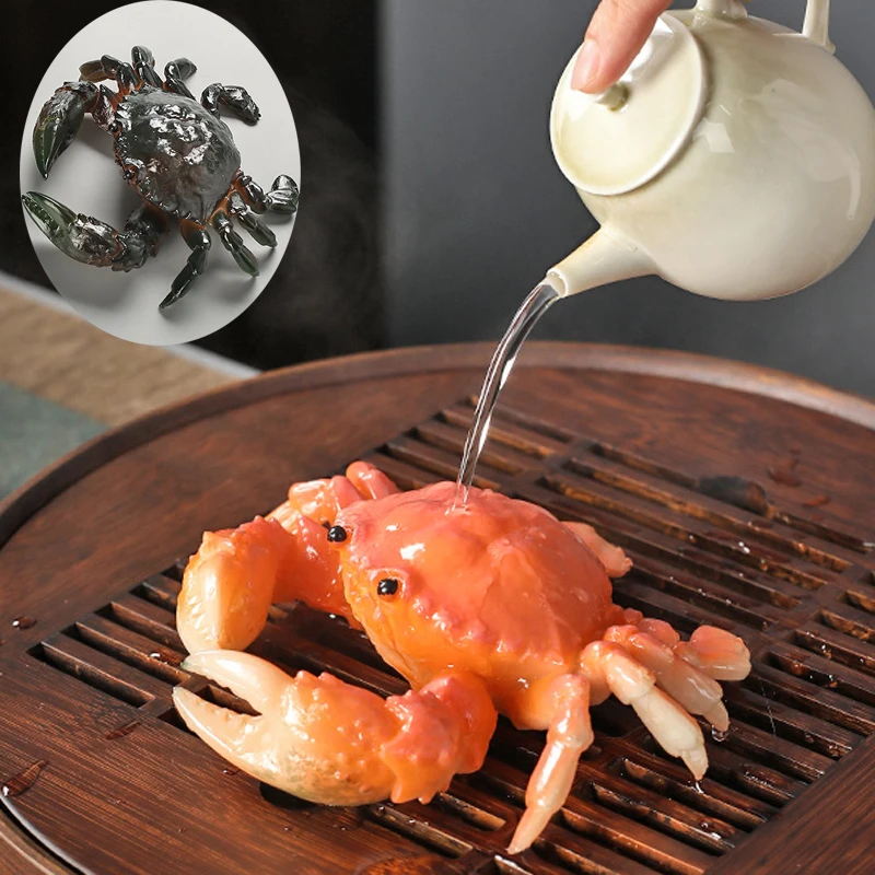 

Color Change Crab Tea Pet Ornaments, Creative Personality Can Raise Tea Play Tea Ceremony Boutique Tea Set Accessories