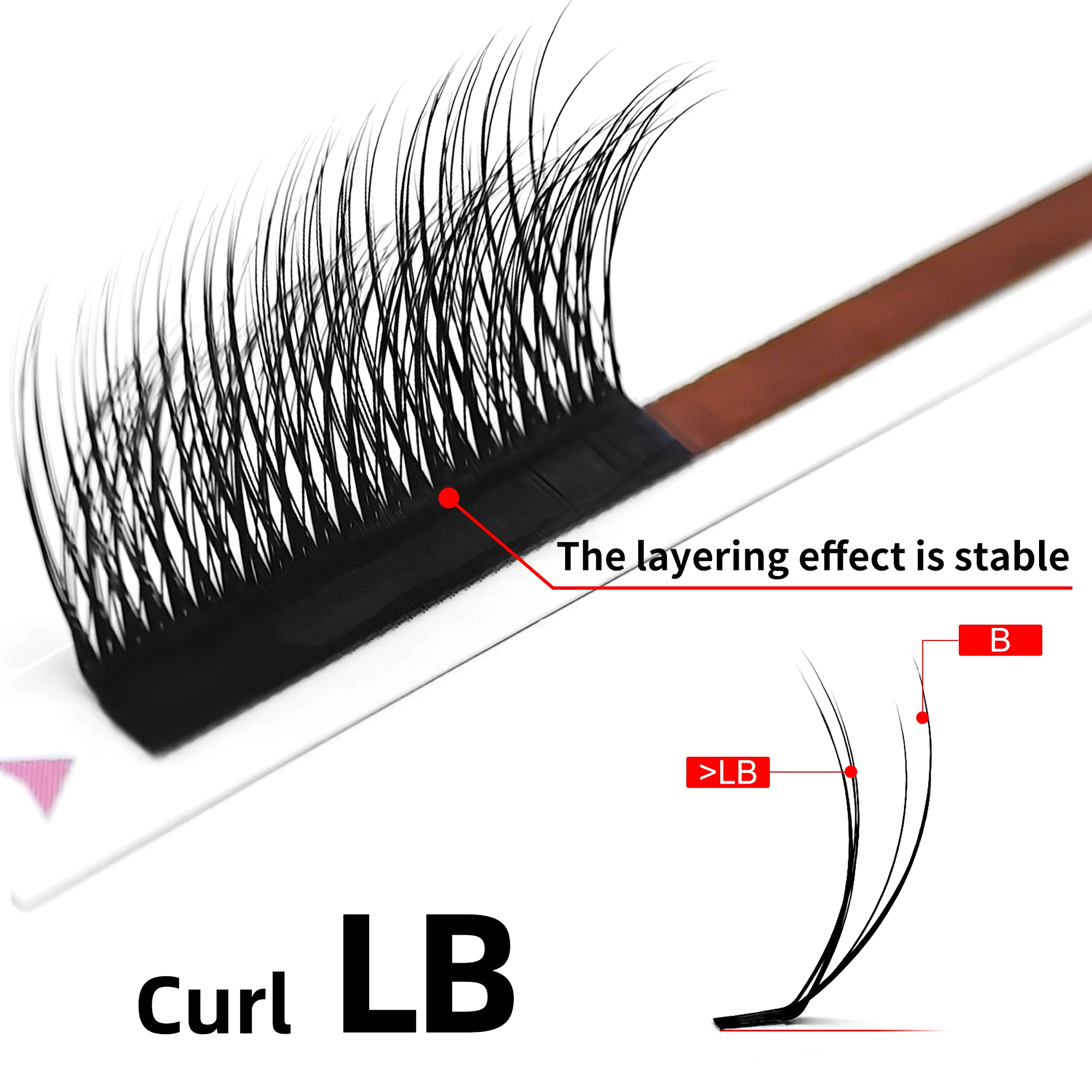 ABONNIE 5D Wild Eyelashes Double-layer Camellia Eyelash Extensions LB LC LJ Russian Volume Fans Fluffy Lashes Premade Fan Lash image 5