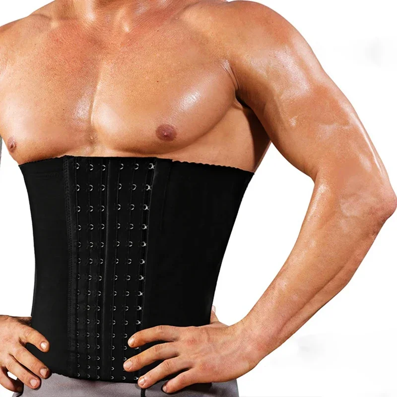 

Shapers Men Shapewear Waist Trainer Body Shaper Modeling Belt Fat Compression Strap with 6 Hooks Shapewear Cincher Girdle Corset