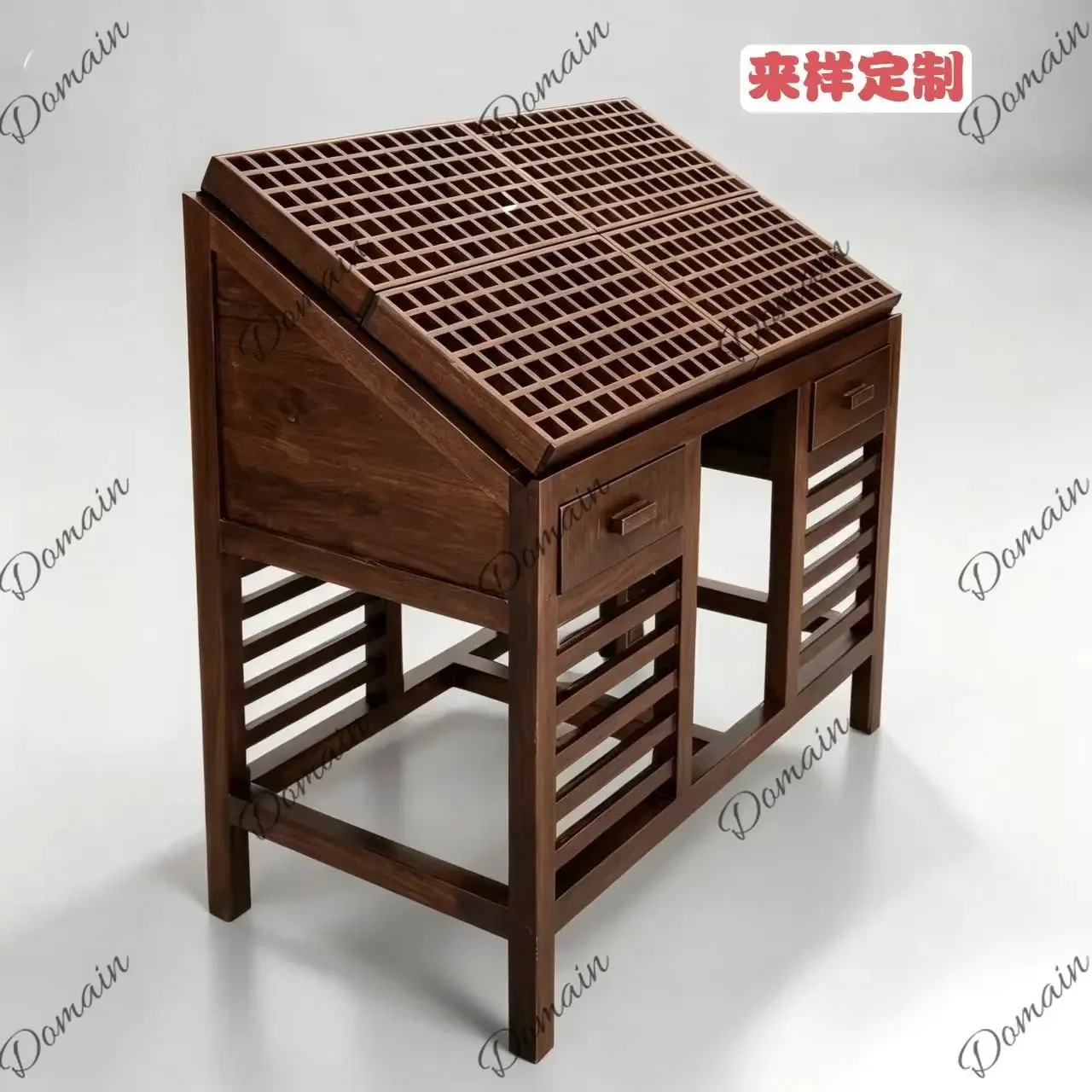 N81 Solid Wood Essential Oil Display Stand, Aromatherapy Storage Box Display, Lipstick Shelf, Perfume Storage, Nakajimadai