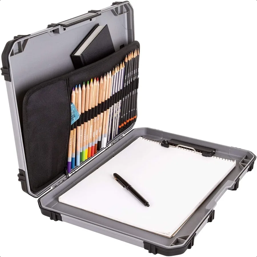 6838AG Sketch Board Portable Drawing Surface with Internal Art Craft Storage Grey