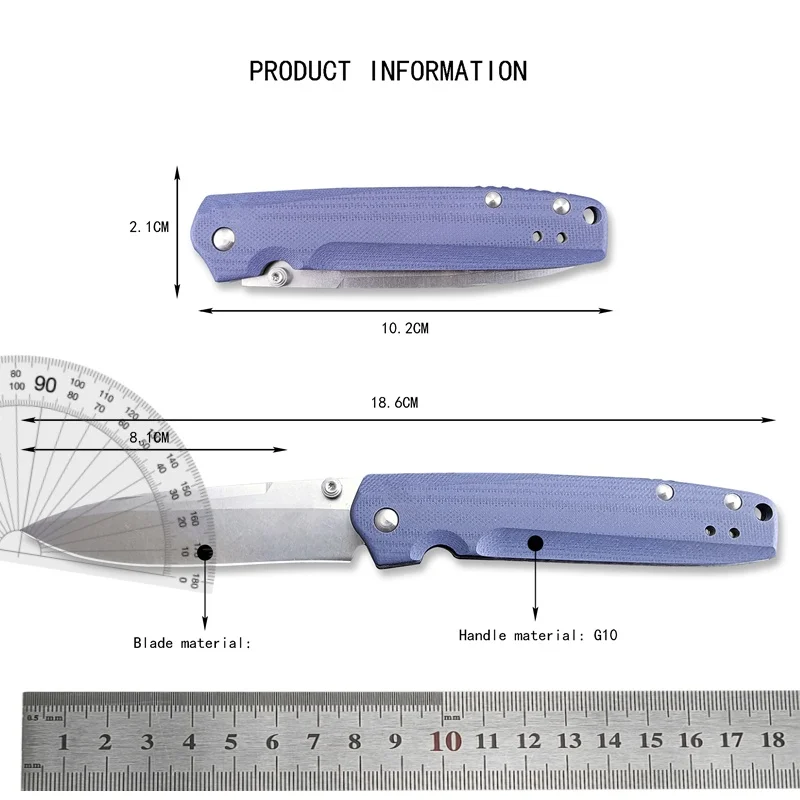 BM485 Folding Knife G10 Handle M390 Blade Camping Hunting Rescue Survival Self-defense Pocket Knife, Collect and Give Away