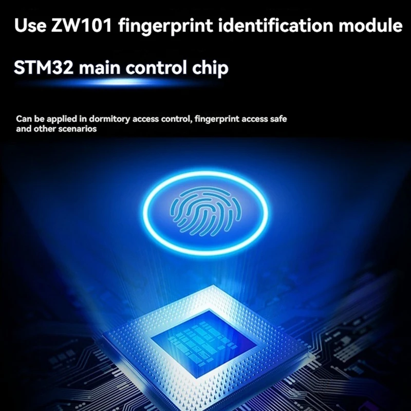 ZW101 Fingerprint Single-Channel Relay Module Capacitive Semiconductor OLED Display STM32 Support Secondary Development