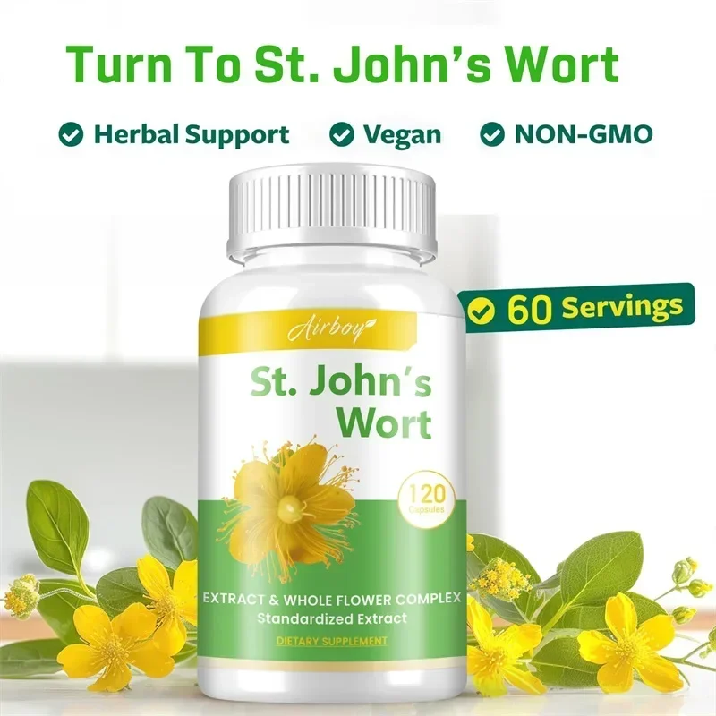St. John's Wort Capsules - Relieve Anxiety and Fatigue, Improve Sleep Quality, Promote Skin Health, and Enhance Immunity - Image 5