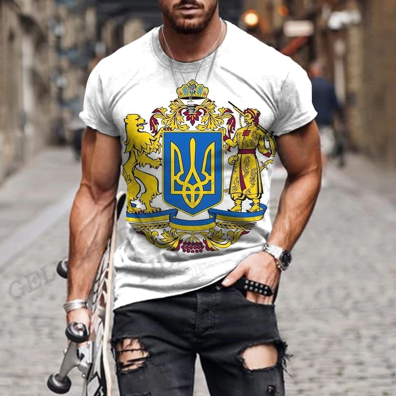 Ukraine Flag 3d Print T-shirt Men Women Fashion T-shirts Tops Kids Hip Hop Tops Tees Summer Men\'s T-shirt Oversized Tops Unisex