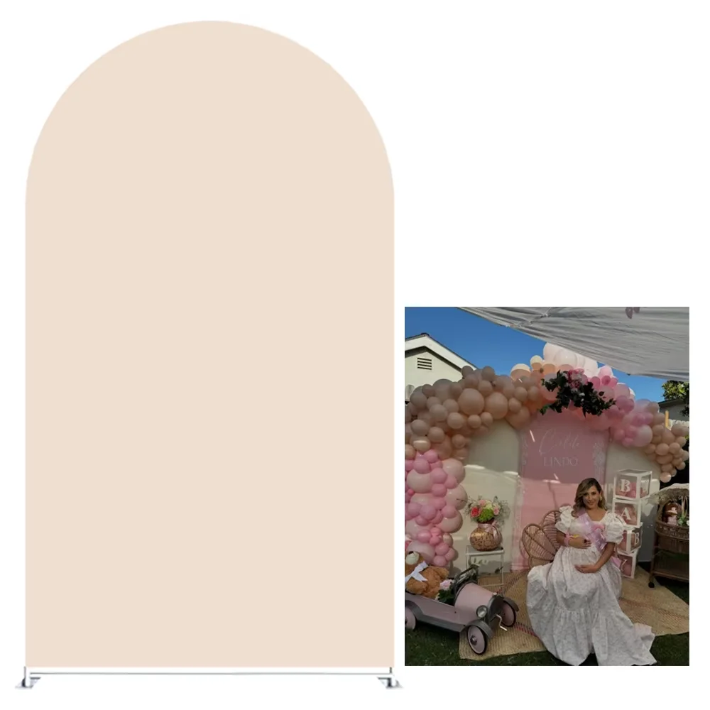 Mehofond Beige Pink Mexican First Fiesta Arch Backdrop Cover Kids Birthday Baby Shower Party 2-sided Photo Chiara Background