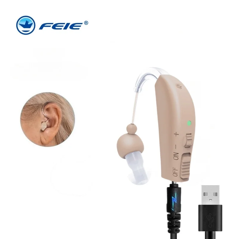 2024 NEW Rechargeable Hearing AidS Elderly Young Deafness Hearing Aid Earphones Adjustable Volume Sound Quality Clear