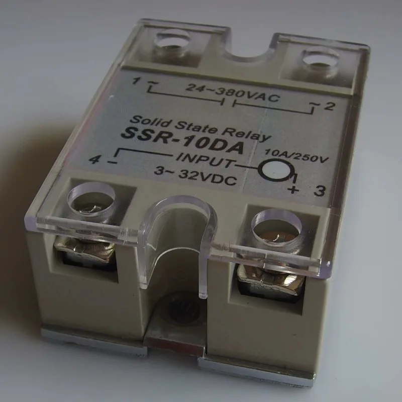 Sealed Single Phase SSR Solid State Relay Universal AC DC 12V 24V 220V SSR-10DA 25DA 40A 75DA 100A Industrial Control Switch