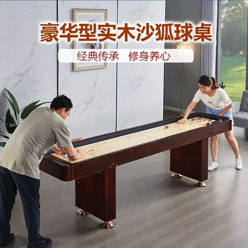 

High-end luxury sand curve table for competition activities Shuffleboard table for competition Solid wood sand kettle table