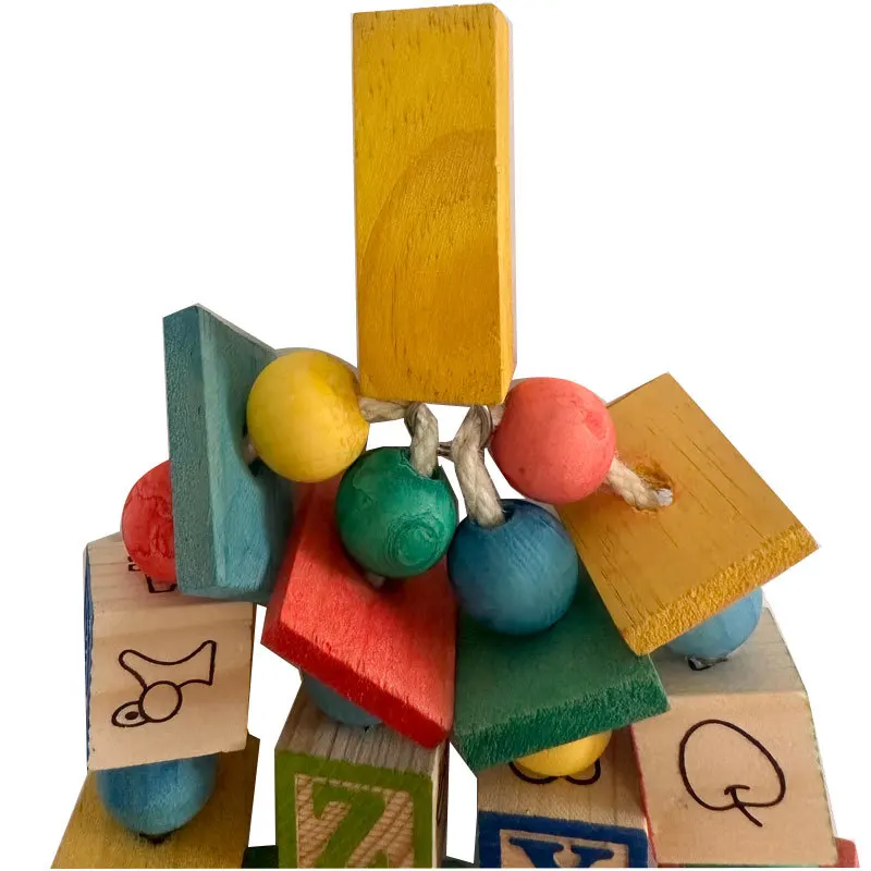 ألعاب الببغاء ألعاب الببغاء الكبيرة ألعاب الطيور للببغاوات الأفريقية الرمادية امازون الببغاء لعبة المكعبات الخشبية الطبيعية للطيور