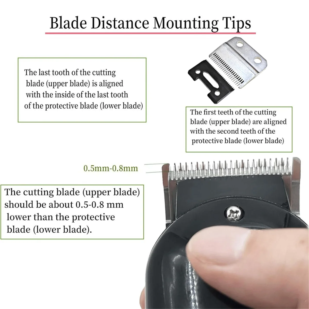 A71P Professional Adjustable Clippers Blades for 8148 8504 Precision 2 Holes Adjustable Hair Clipper Parts Blade D