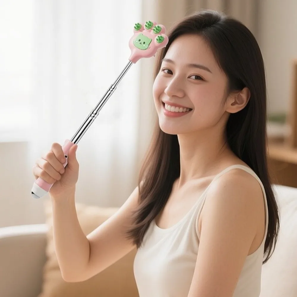 

Растягивающийся скребок для кошек от зуда в виде лапки, регулируемый, милый, двусторонний, для массажа спины, инструмент для личного массажа