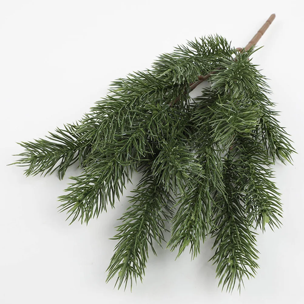 

3Pcs Artificial Pine Needle Branches Fake Green Leaves Pine Stems Xmas Decoration Wreath Garland Supplies Wreath Adornment