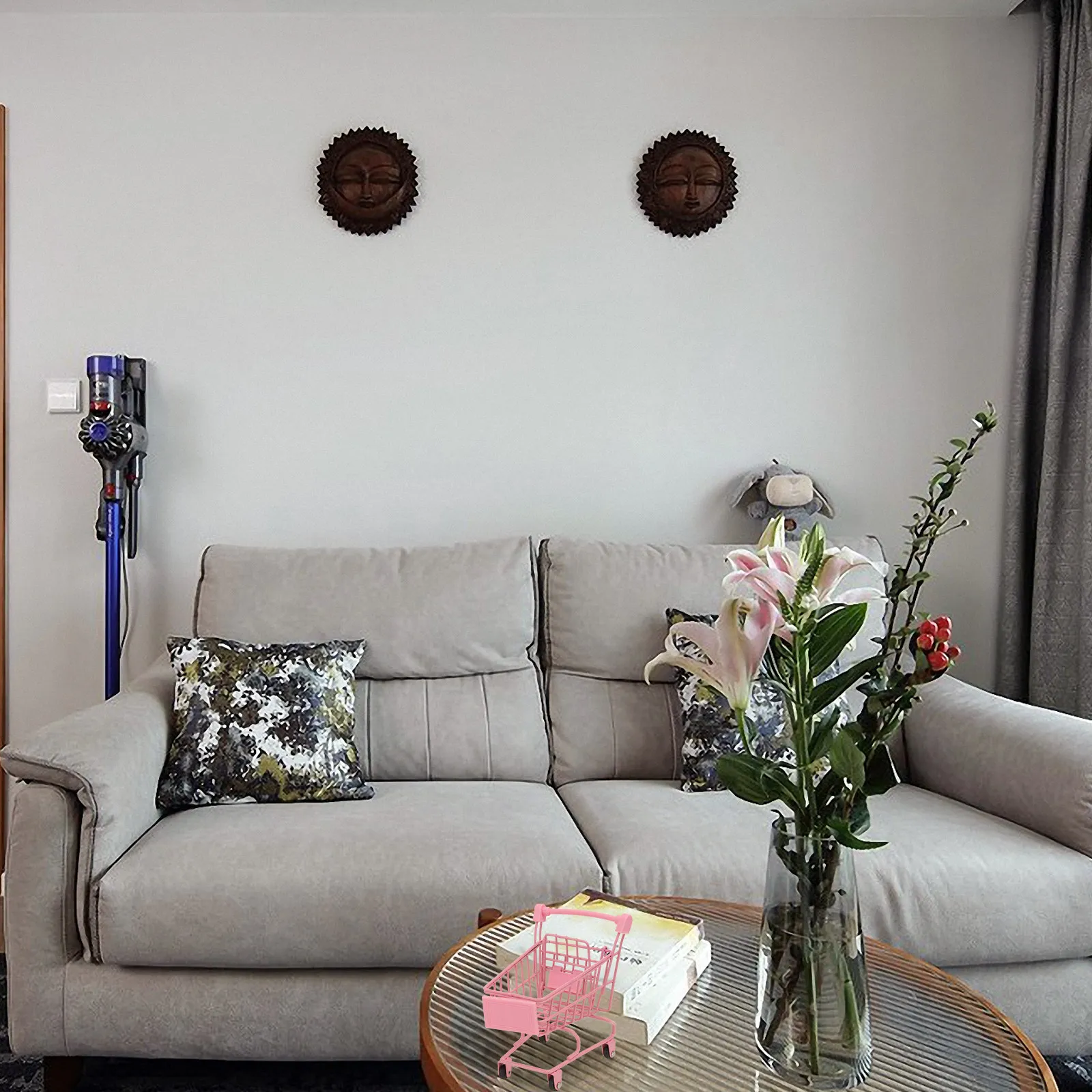 

Мини-тележка для покупок, настольная корзина для хранения, реквизит для фотосессий, корзина для подарков, случайный цвет, размер S, 1 шт.