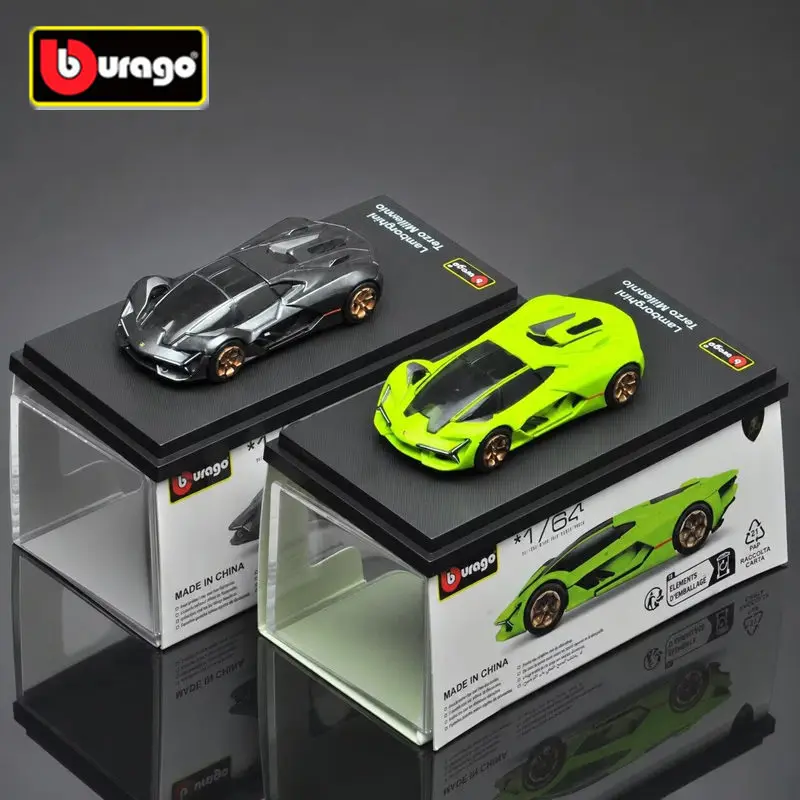 Bburago 1:64 Lamborghini Terzo Millennio Alloy Concept Super Sports Car Model Diecast Metal Track Racing Vehicles Car Model Gift