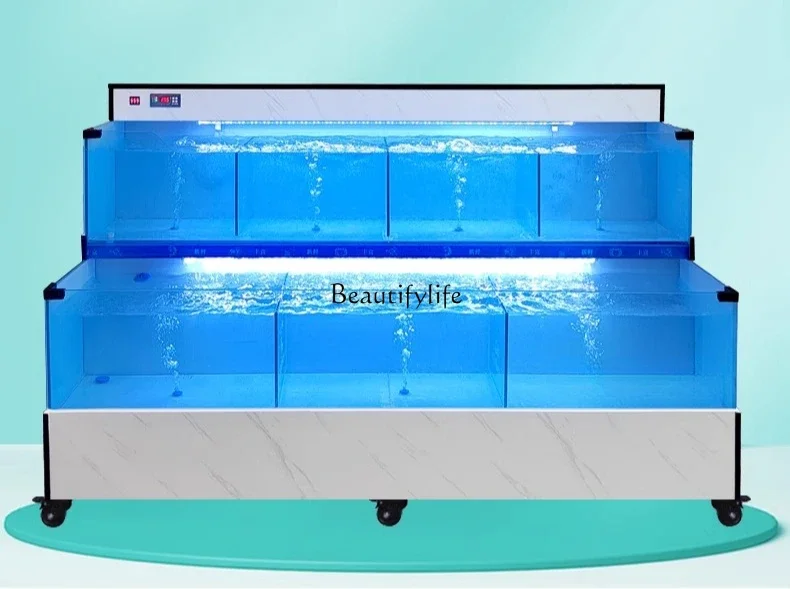 

Mobile Seafood Fish Tank Commercial Seafood Pool Refrigeration Integrated Shellfish Aquatic Seafood Tank