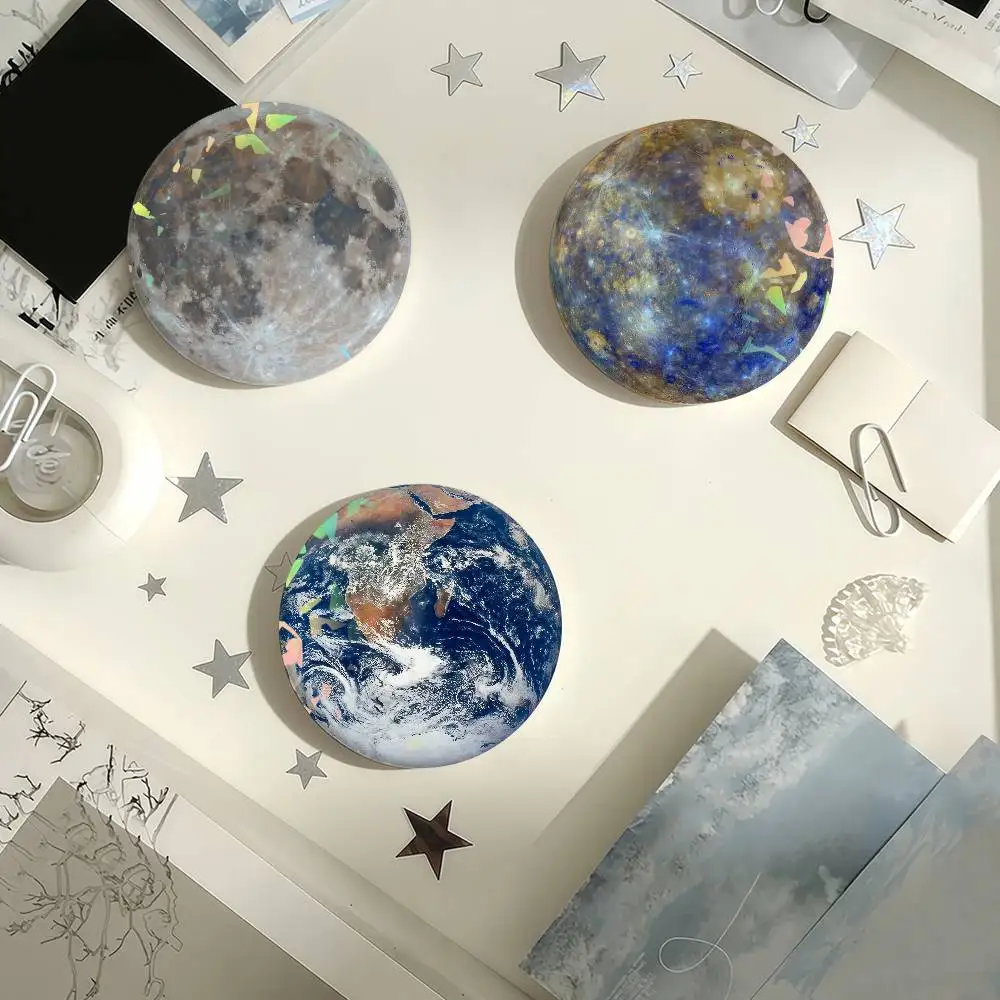 Planet Moon Earth cool Laser Badge Creative Pins Brooch for Bag Clothes Hat Decor Gifts Fans Collect