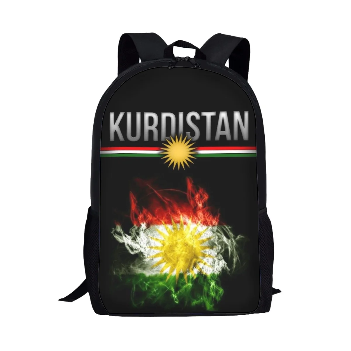 Mochila escolar con estampado de bandera del Kurdistán para niños y niñas, mochila escolar informal, bolsa de libros para niños de primaria, hermosa mochila