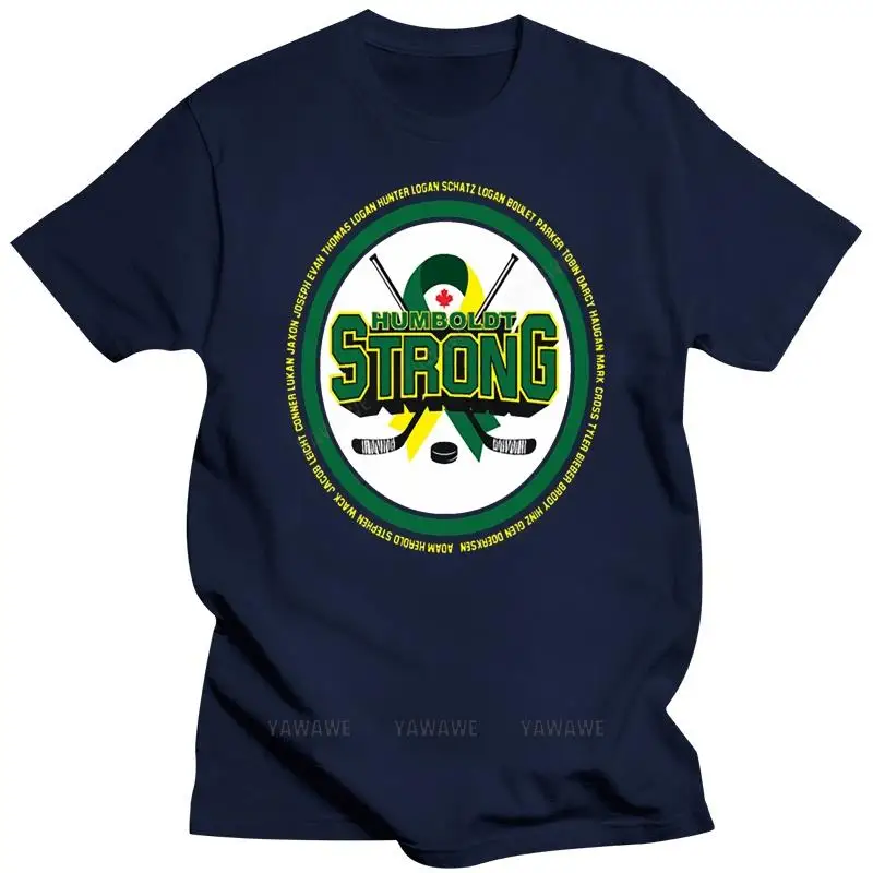 Men's Humboldt Broncos Strong Stickers t shirt Knitted tee shirt round Neck Costume Fit Authentic Spring Autumn Family t shirt